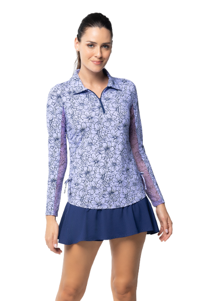 Diana Print Adjustable Length Long Sleeve Polo – 48930